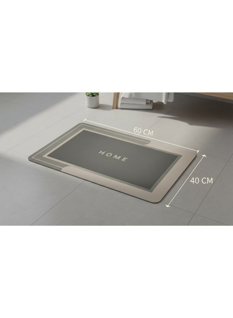 Super Absorbent Non-Slip Bath & Kitchen Mat - Quick Dry Rubber Rug (40x60cm), Modern Design , Perfect for Door Entry - Image 3